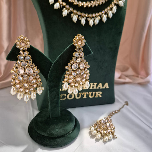 Salina - Bridal Necklace Set (Gold)