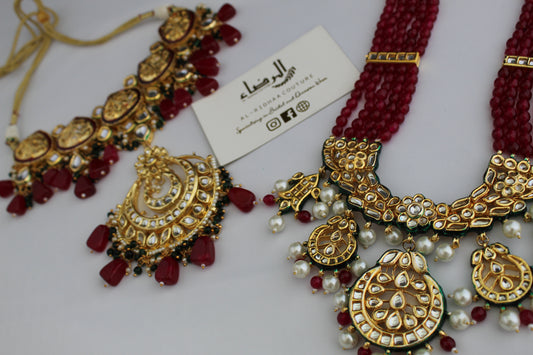 Nora - Ruby Maroon Necklace and Mala