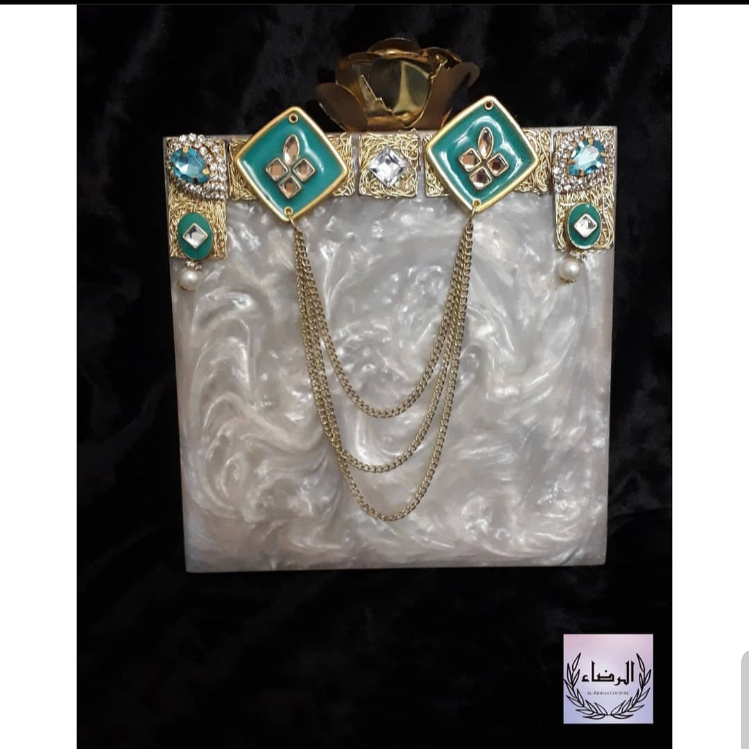 Blue Royalty - Pearl Resin Clutch