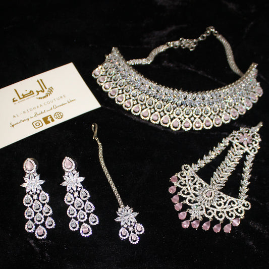 Eternity - Caroline Necklace Set (Silver Base)