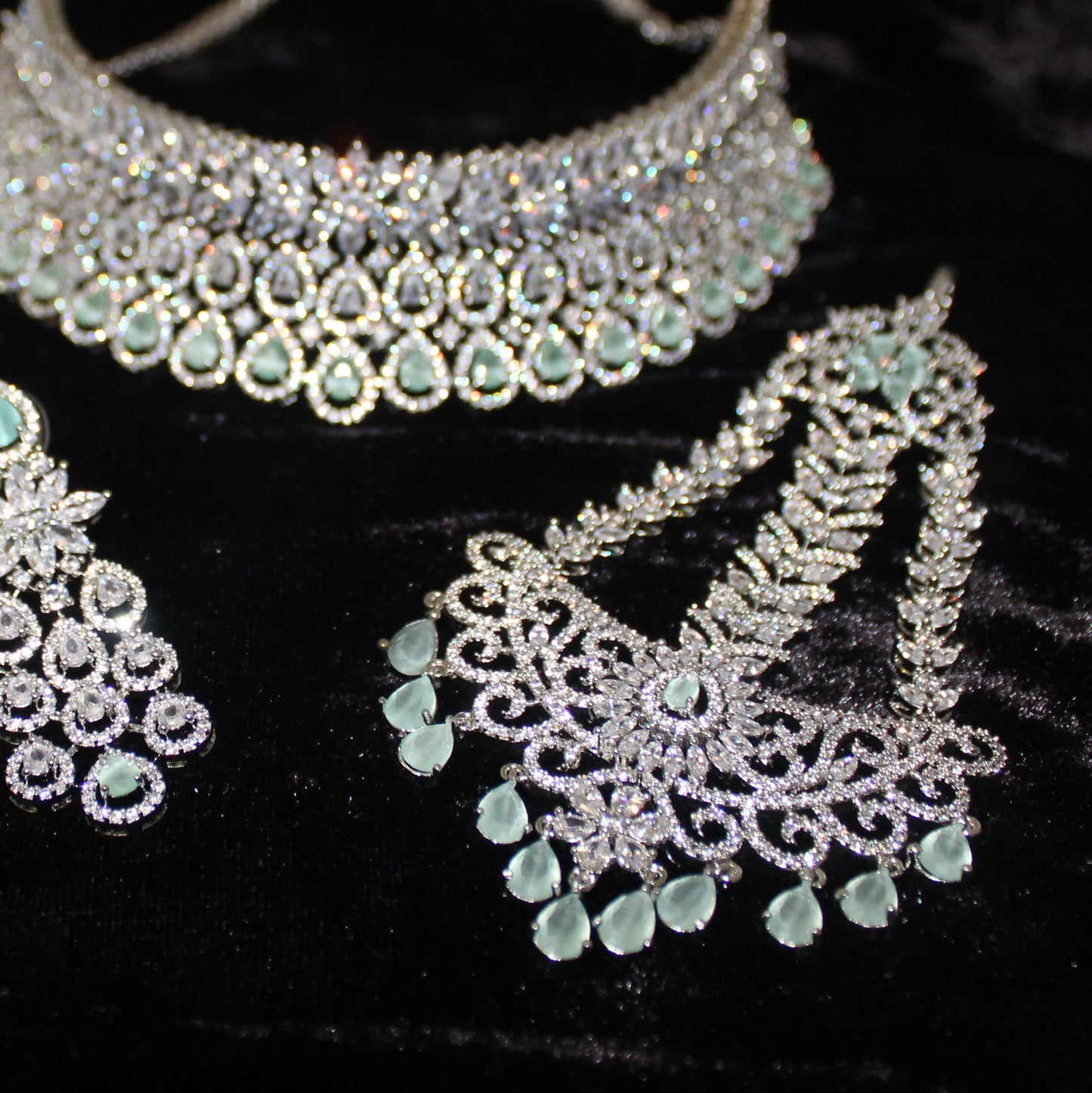 Eternity - Caroline Necklace Set (Silver Base)