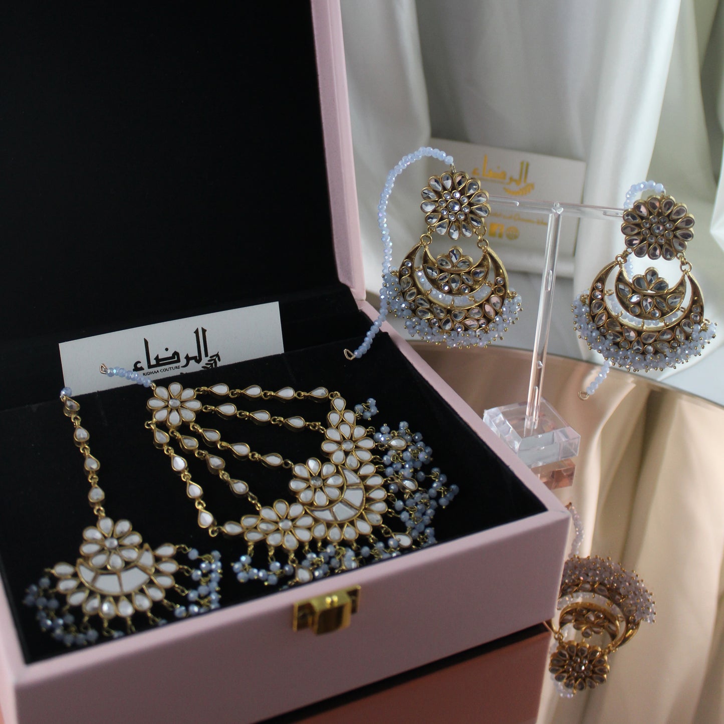 Jasmine - Full Earrings Set (Cadet Grey)