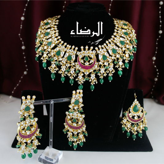 Saaimah - Pachi Kundan Set (Green)