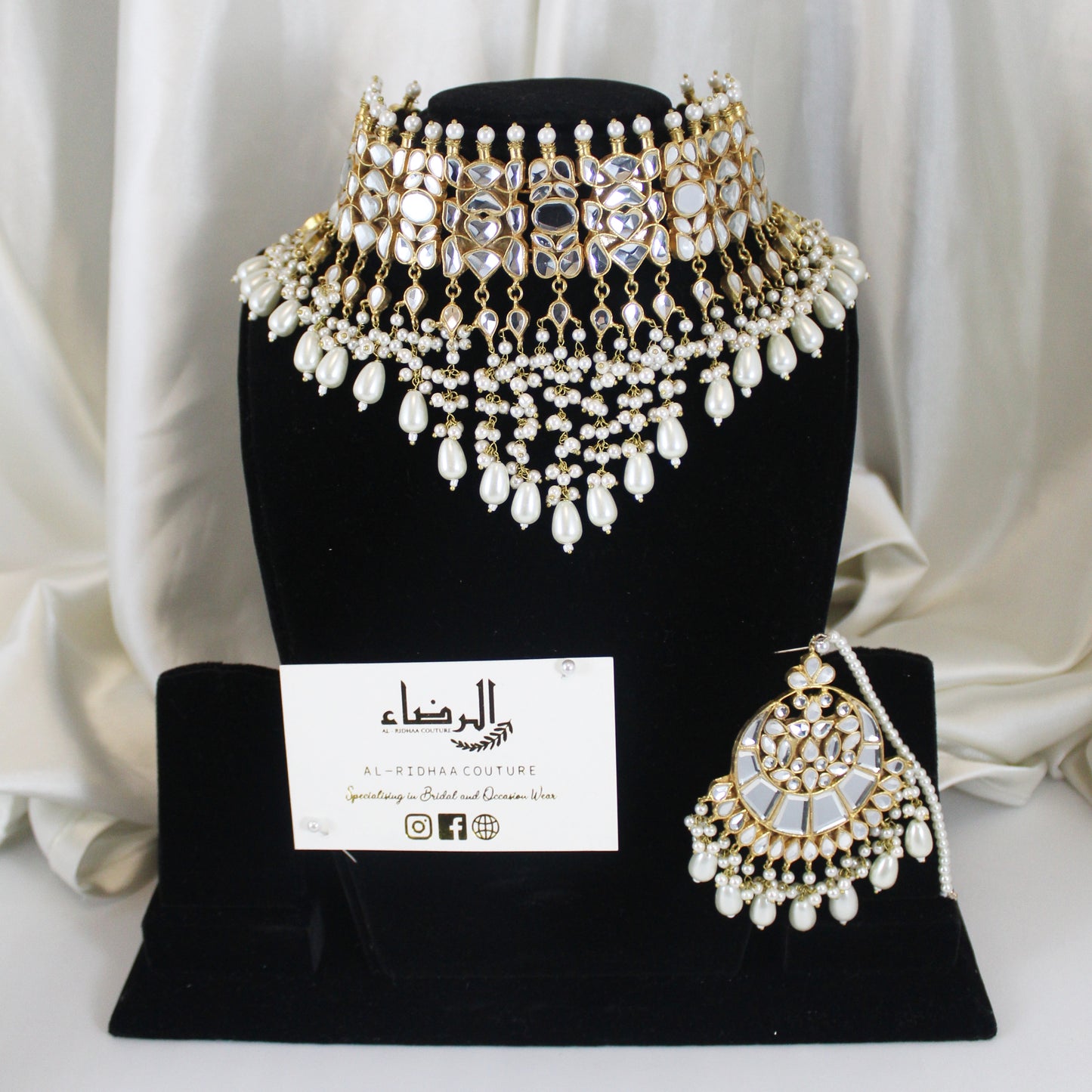Zainab - Kundan Bridal Set (White)