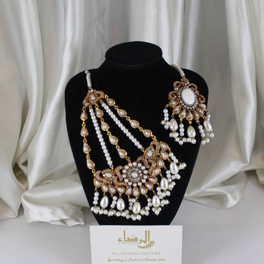 Naima - Kundan Bridal Set (White)