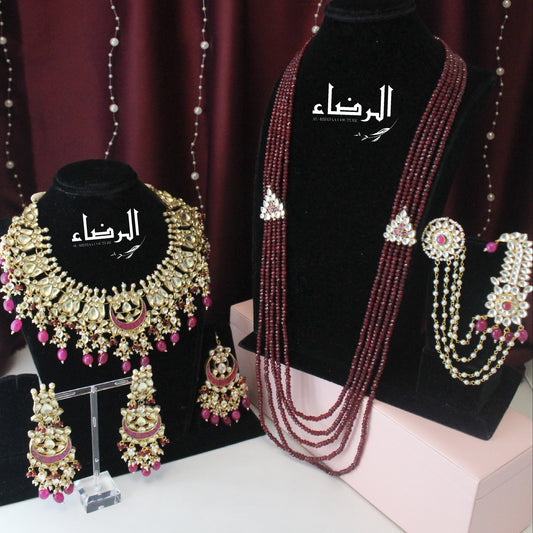 Saaimah - Pachi Kundan Set (Ruby)