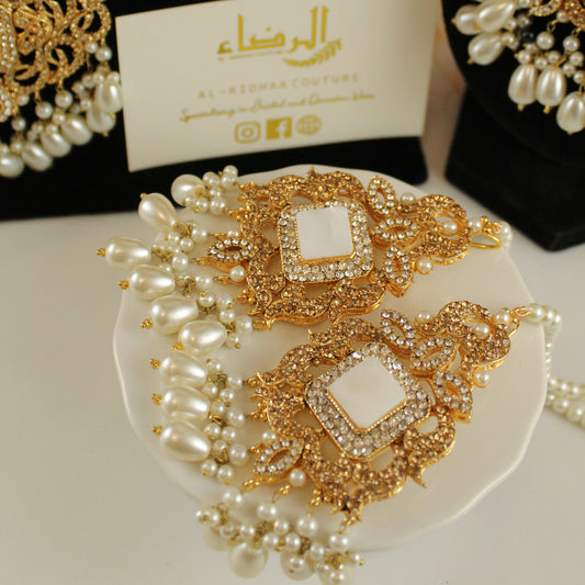 Fariha - Bridal Choker Set (White)