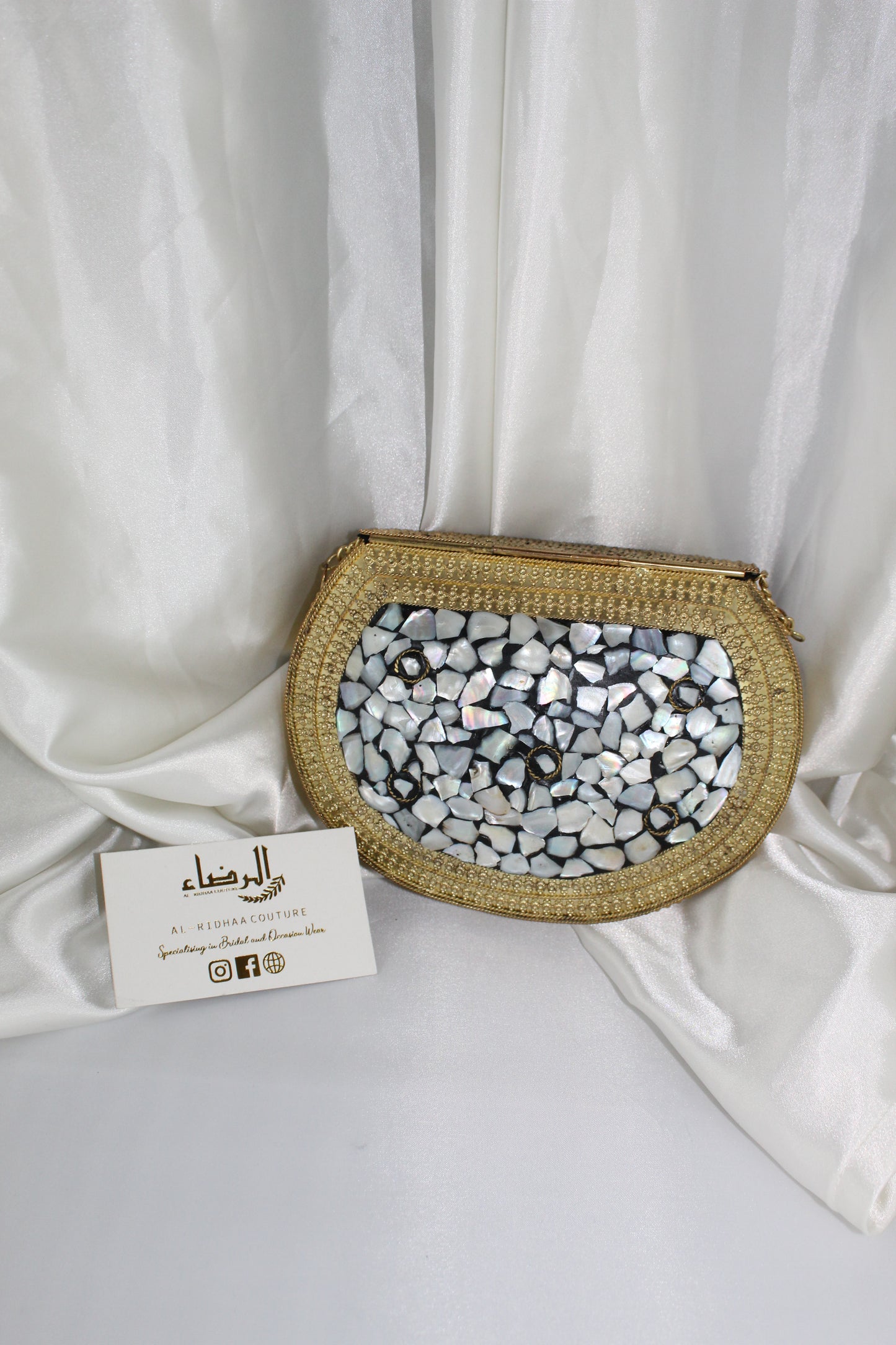 Mosaic - Silver/Gold Brass Clutch