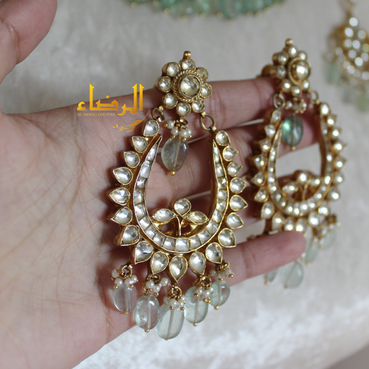 Rina - Pachi Kundan Set (Pastel Green)
