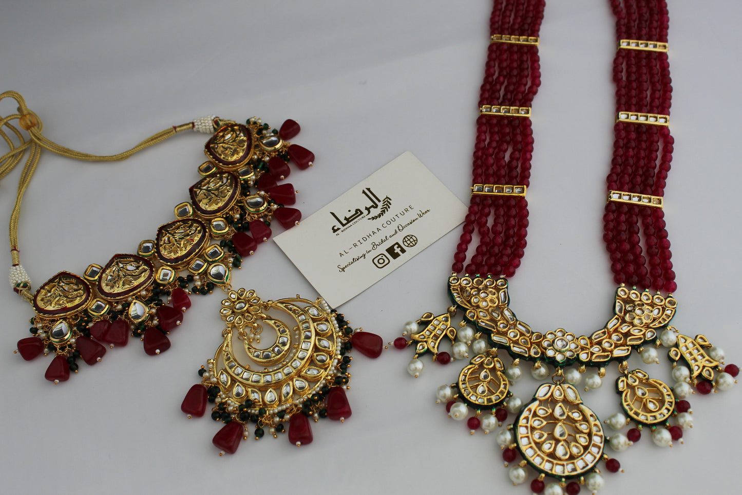 Nora - Ruby Maroon Necklace and Mala