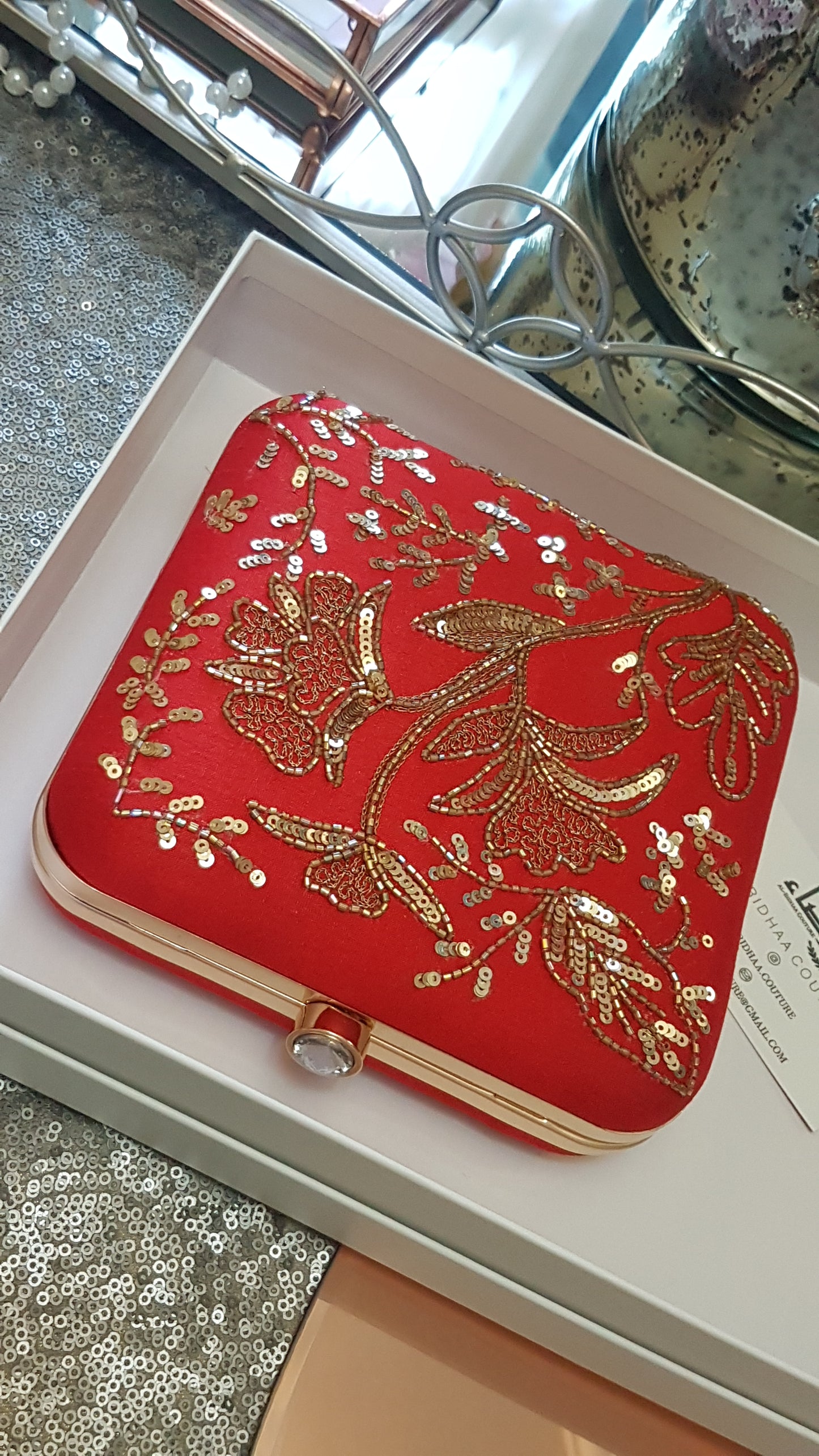 Alliya - Rose Silk Exclusive Clutch