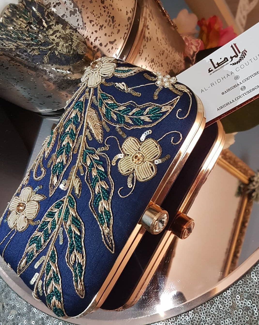 Imaan - Rose Silk Exclusive Clutch