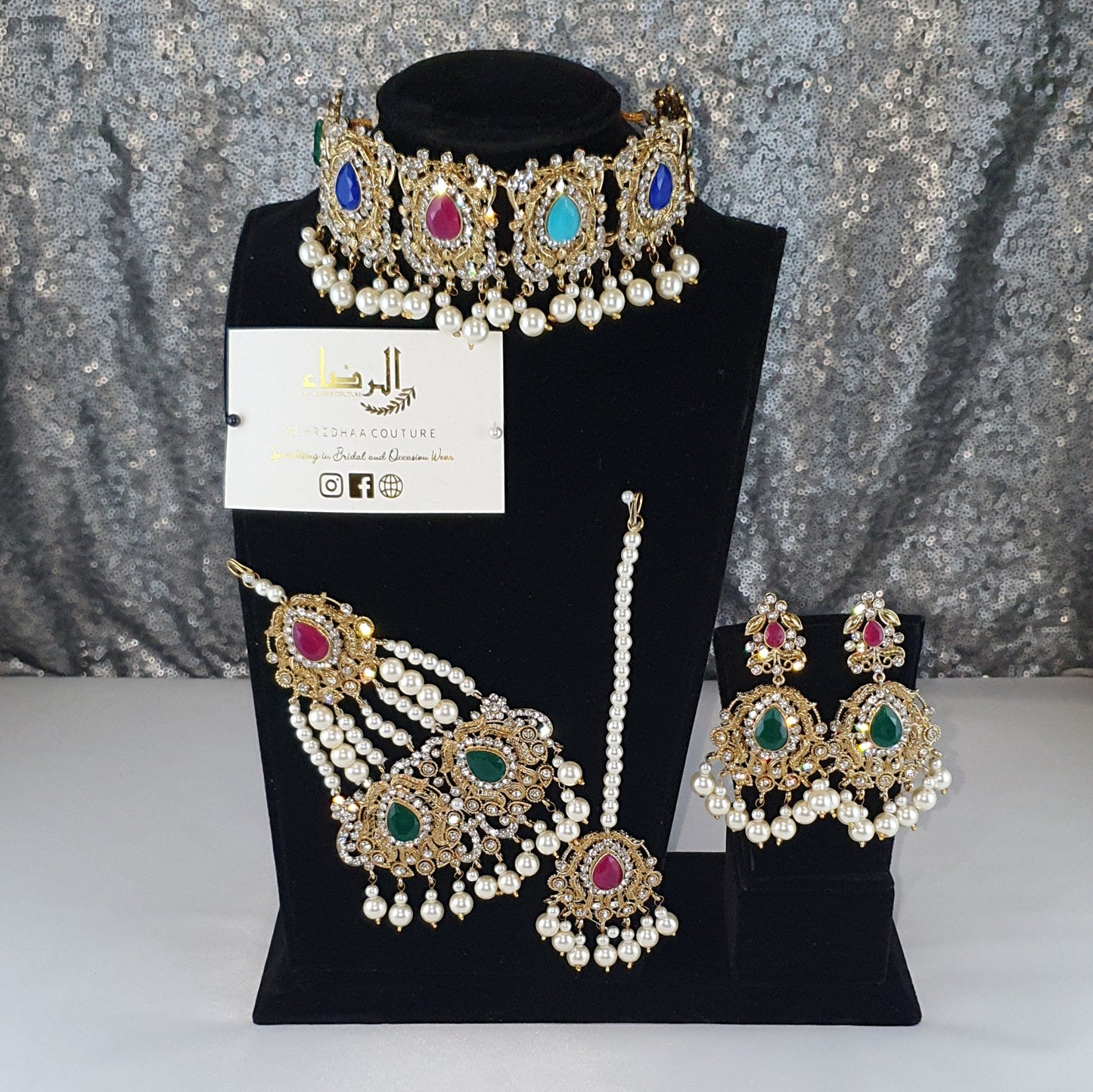 Saniya - Silver and Gold Choker Set