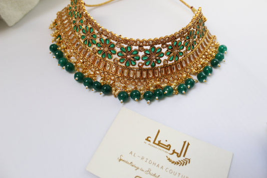 Diya - Green Necklace Set