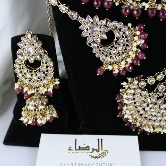 Layla - Maroon Bridal Set