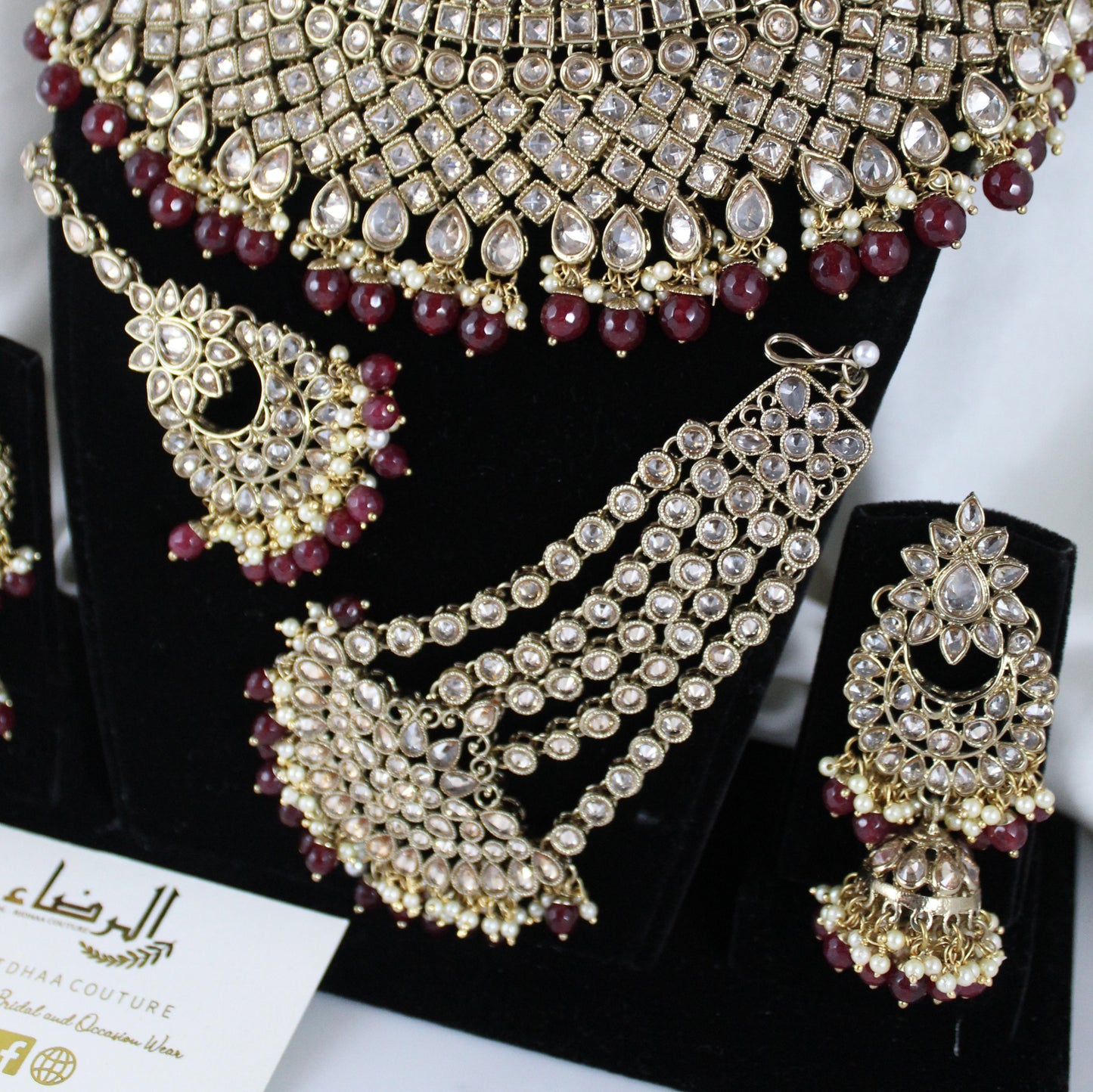 Layla - Maroon Bridal Set