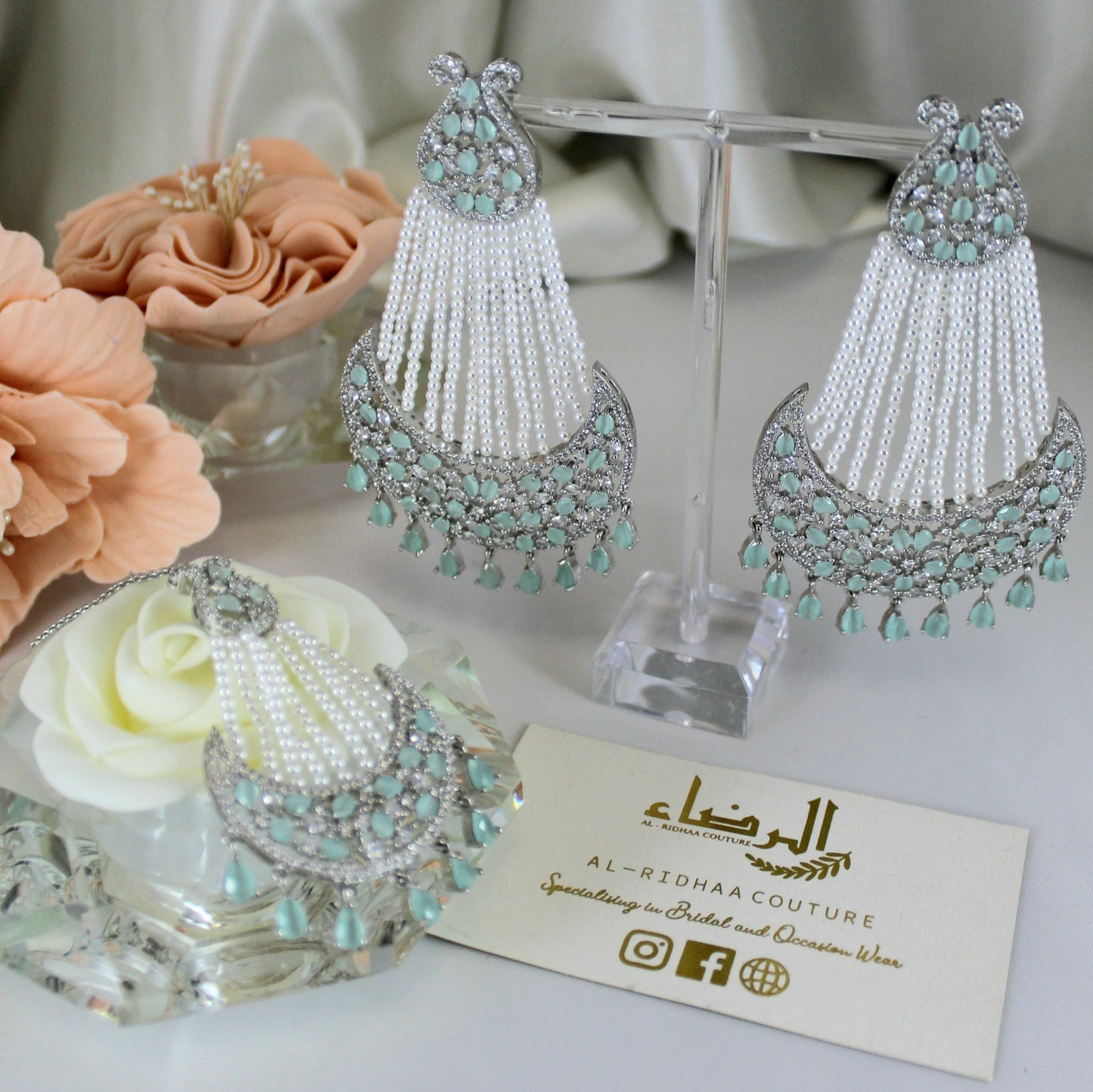 Eternity - Moon Beaded Earrings