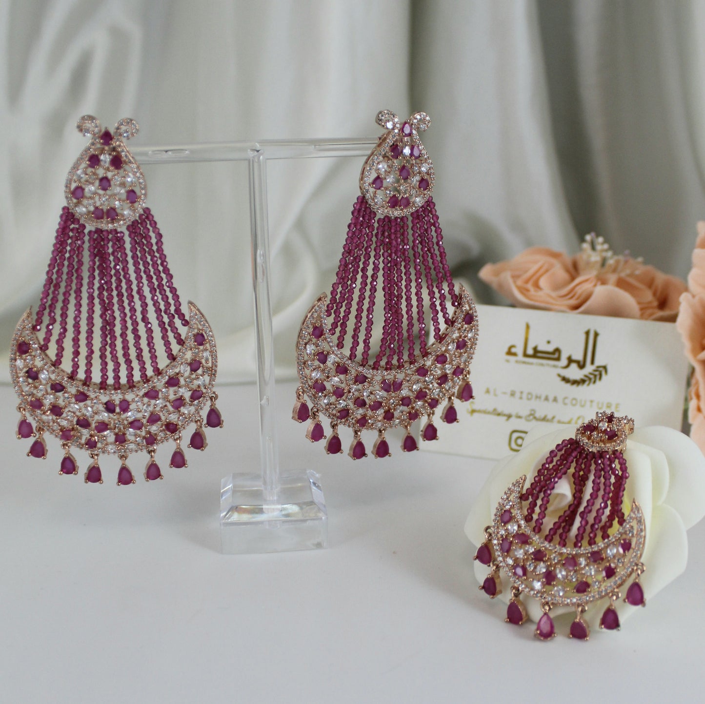 Eternity - Moon Beaded Earrings