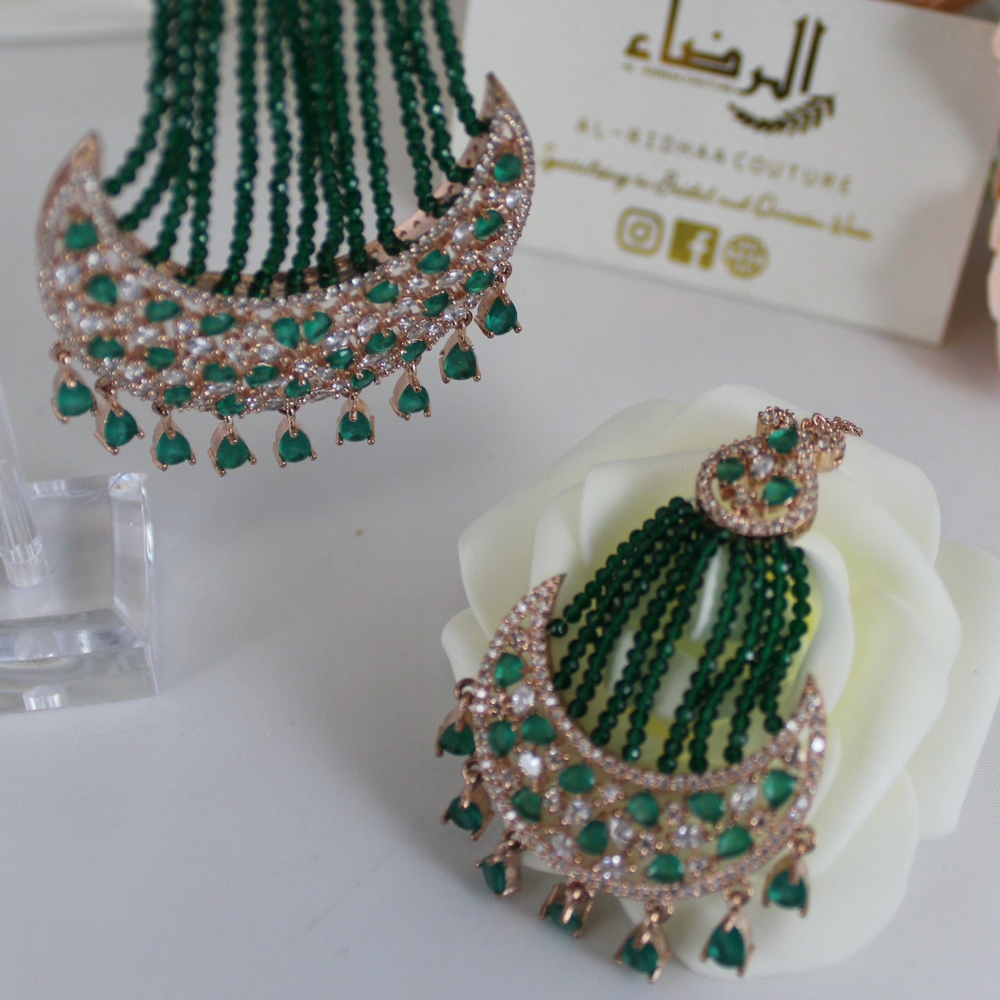 Eternity - Moon Beaded Earrings