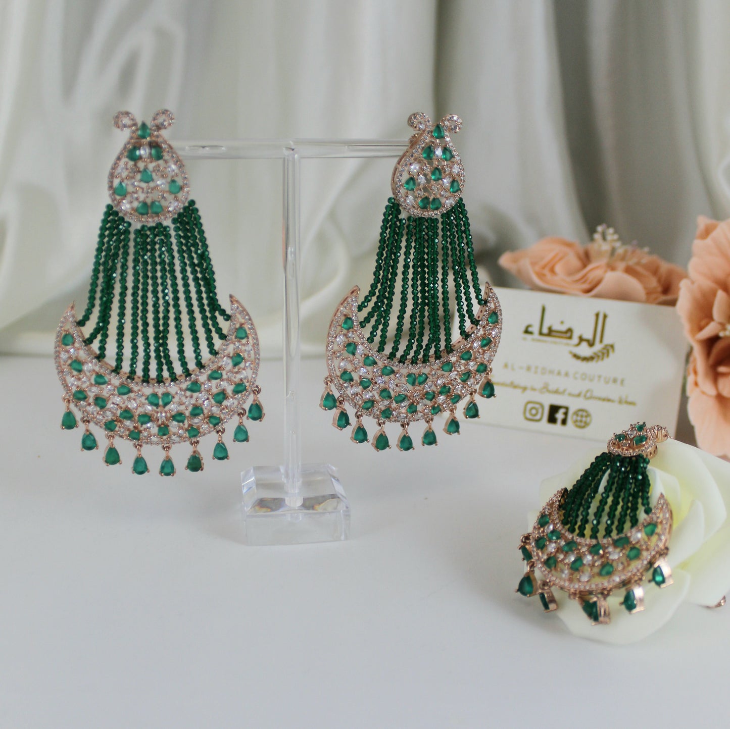 Eternity - Moon Beaded Earrings