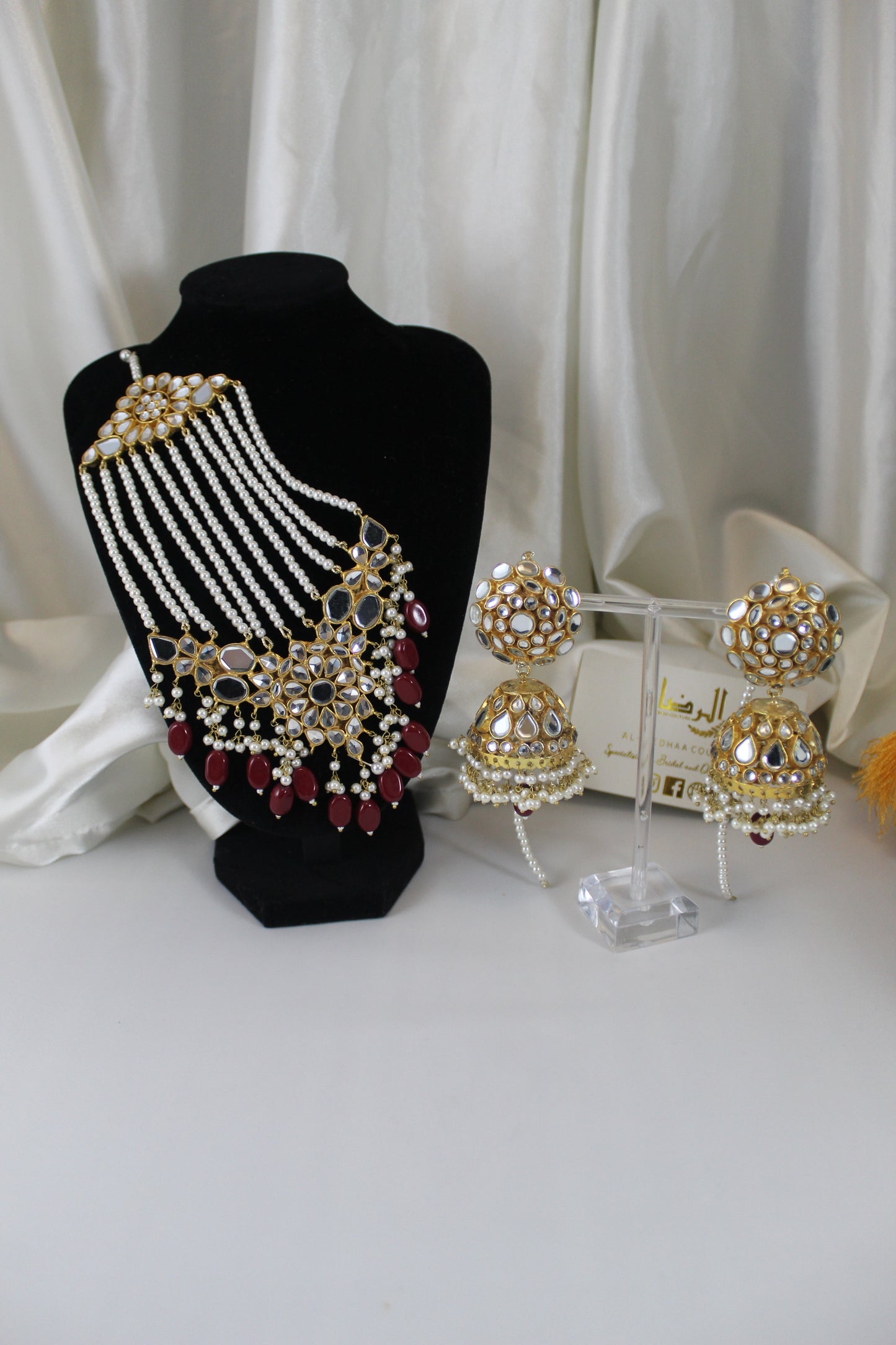 Zainab -  Kundan Bridal Set (Maroon)