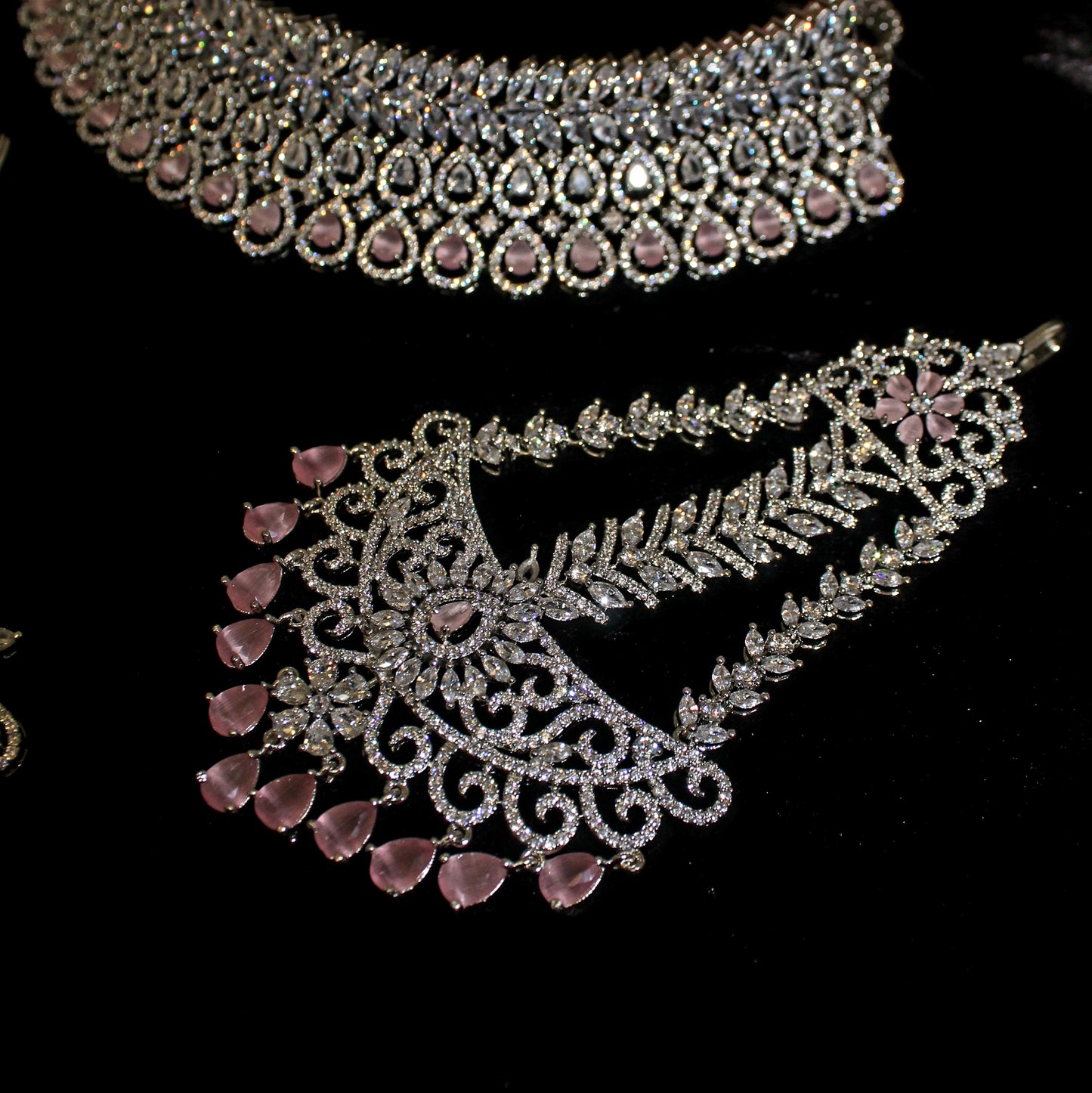 Eternity  -  Caroline Necklace Set (Silver Base)