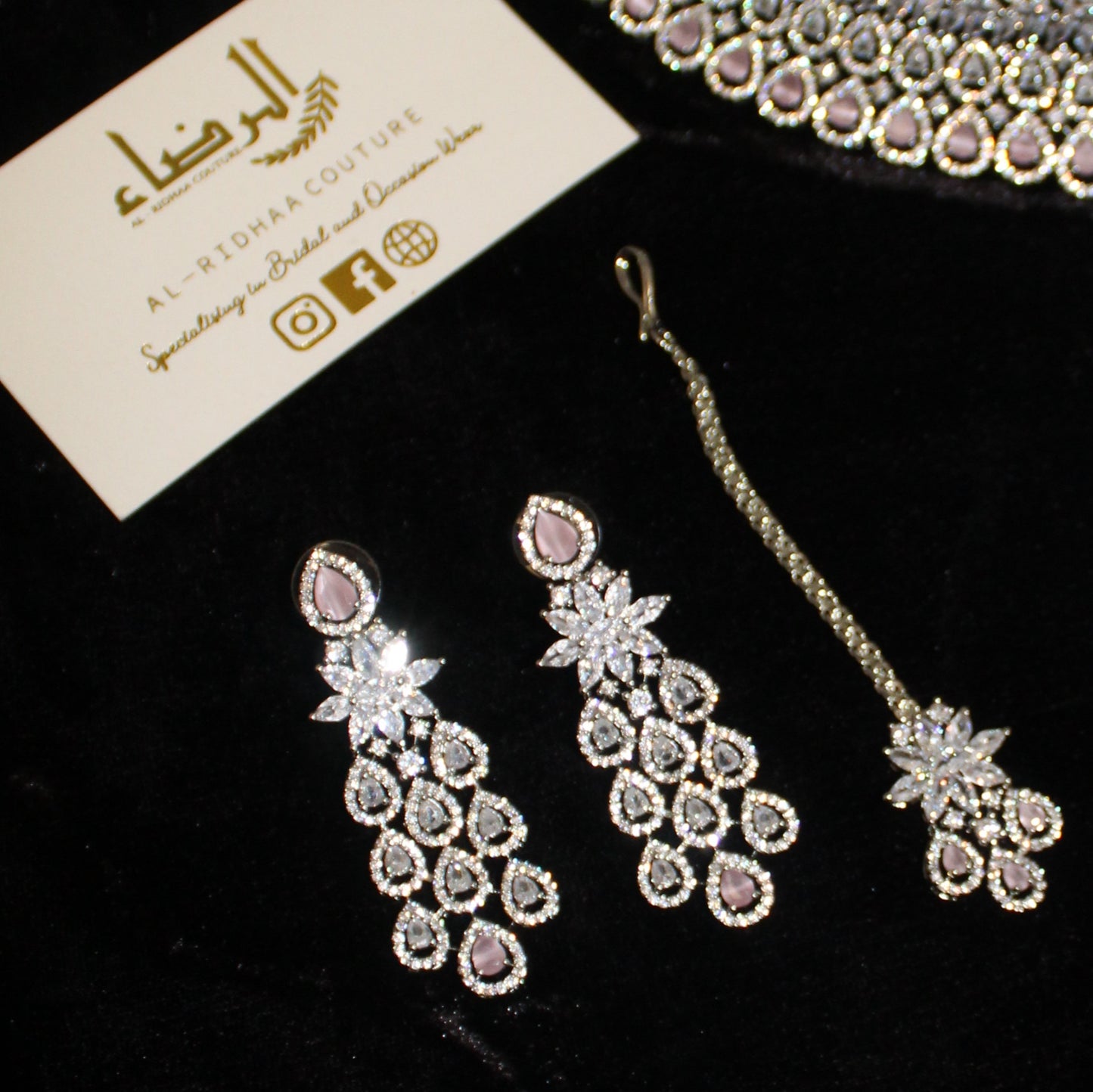 Eternity  -  Caroline Necklace Set (Silver Base)