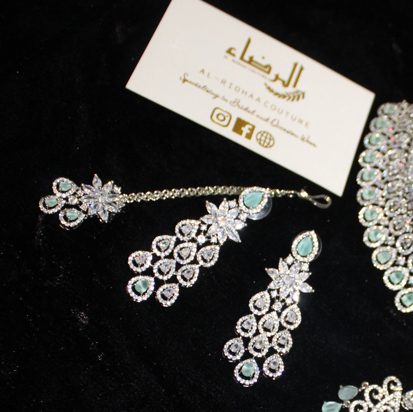 Eternity  -  Caroline Necklace Set (Silver Base)