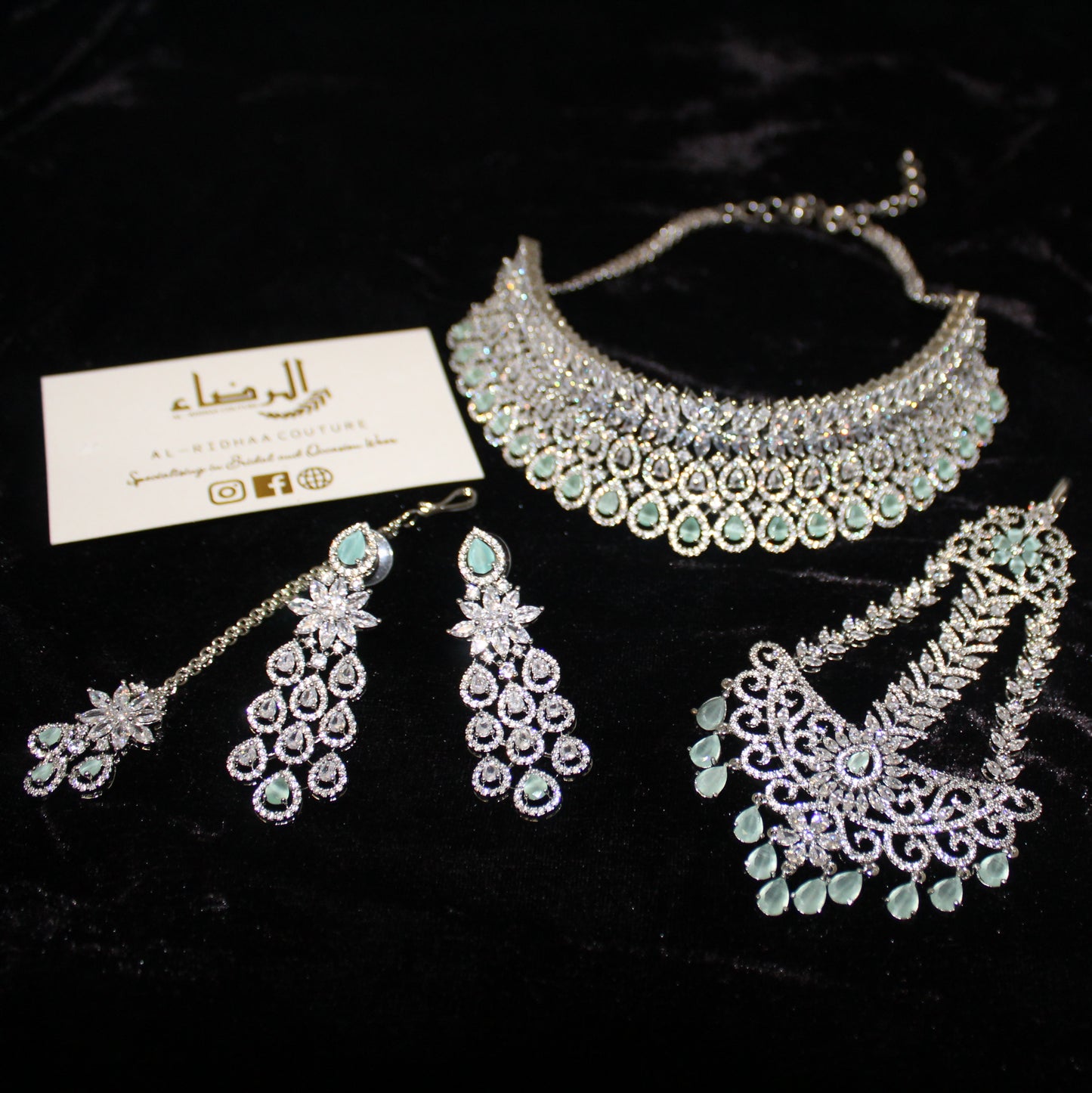 Eternity  -  Caroline Necklace Set (Silver Base)