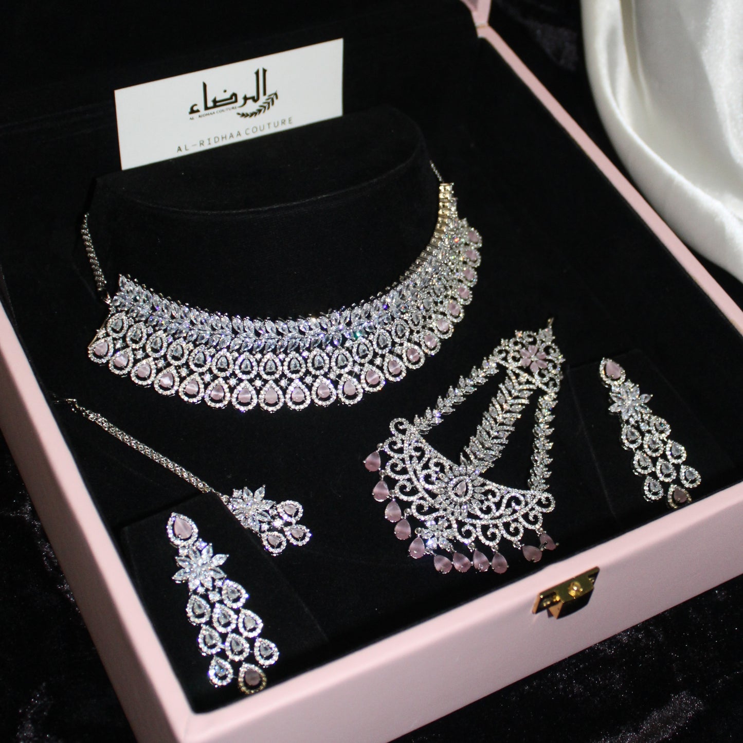 Eternity  -  Caroline Necklace Set (Silver Base)