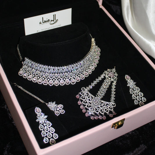 Eternity  -  Caroline Necklace Set (Silver Base)