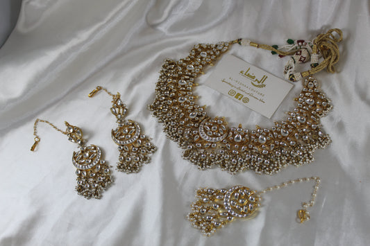 Saaimah - Pachi Kundan Set (Pearl)