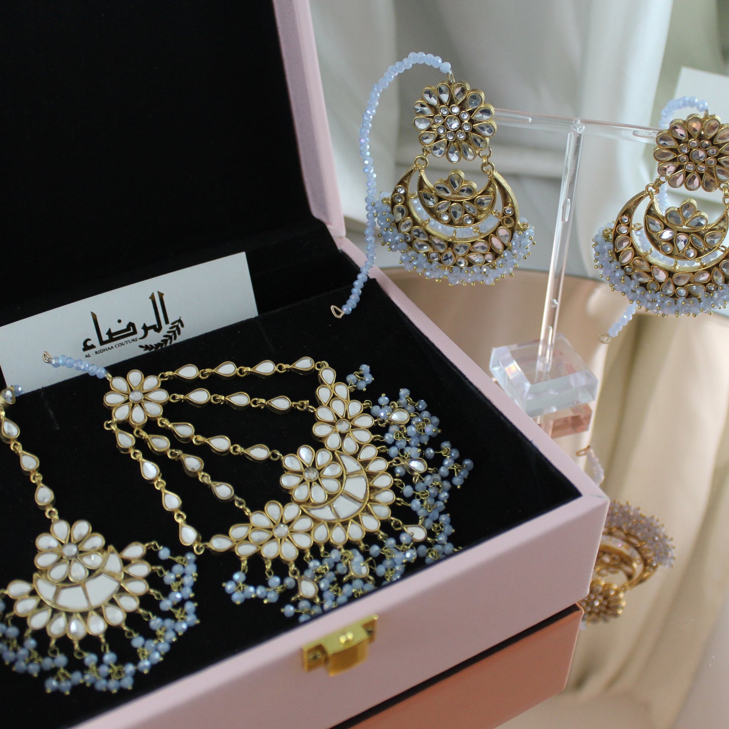Jasmine - Full Earrings Set (Cadet Grey)