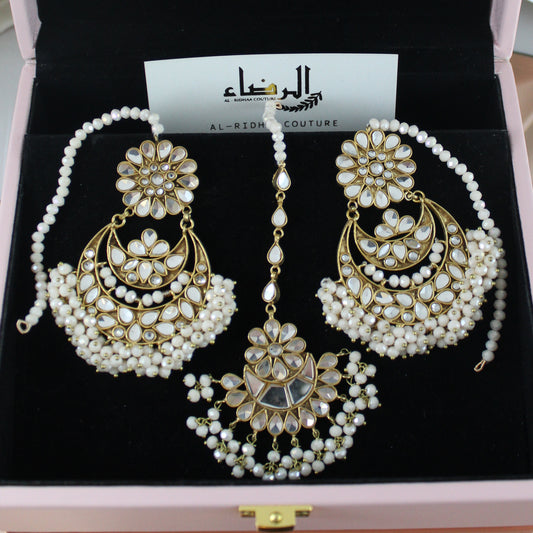 Jasmine - Full Earrings Set (Off-White)