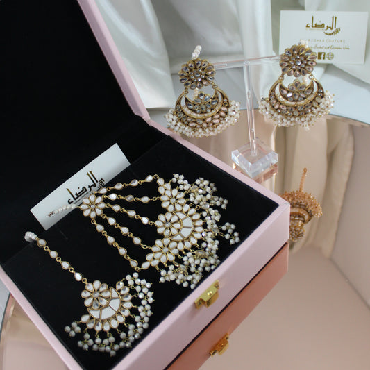 Jasmine - Full Earrings Set (Off-White)