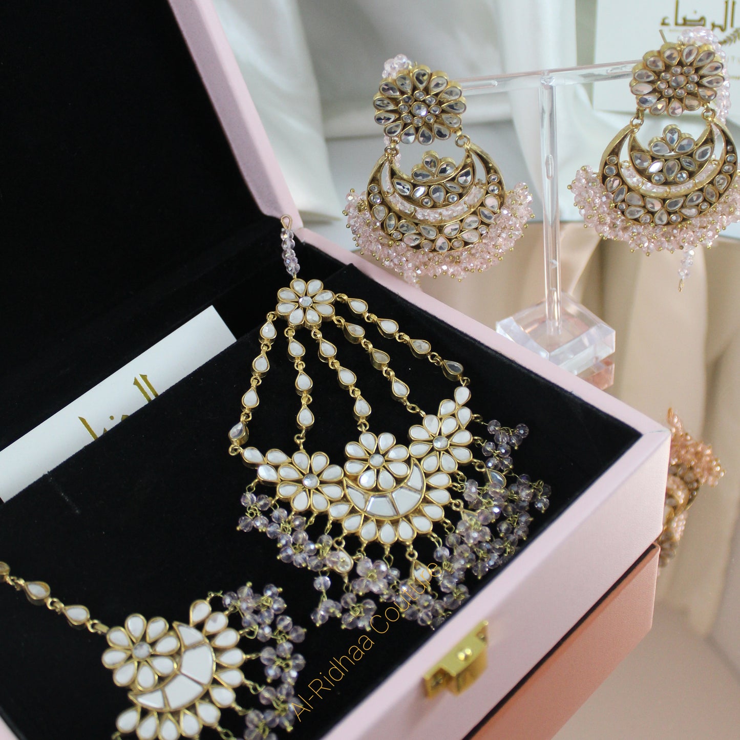 Jasmine - Full Earrings Set (Pink)