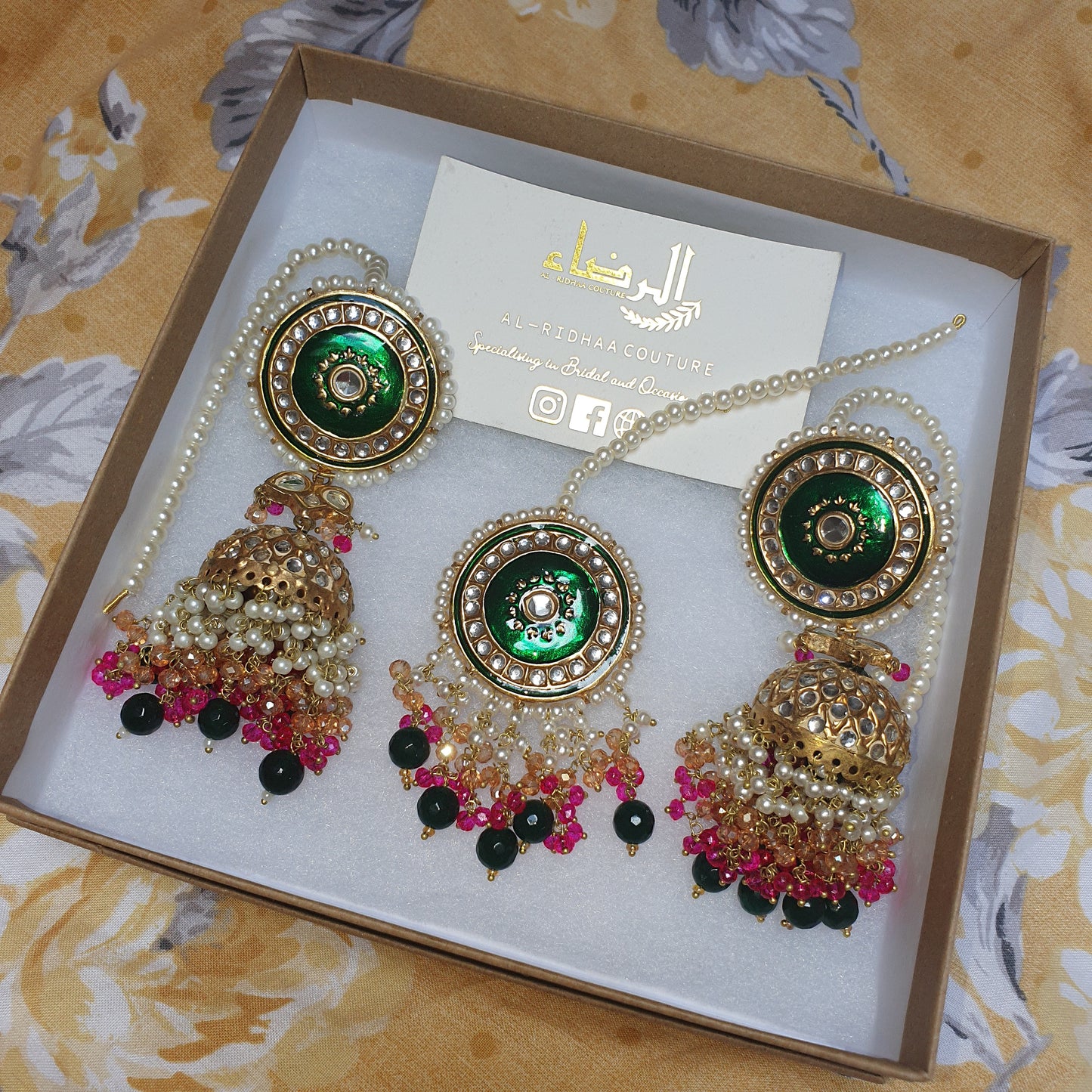 Meenakari 2 colour Jhumke