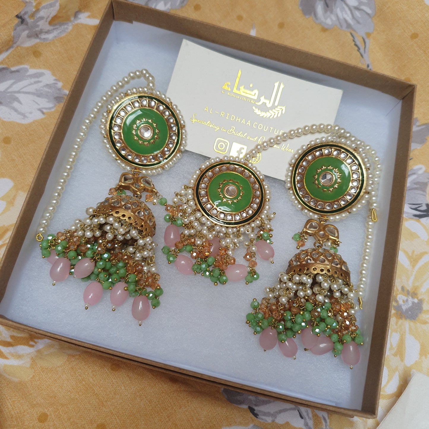 Meenakari 2 colour Jhumke