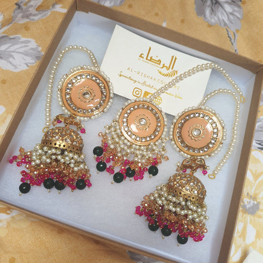 Meenakari 2 colour Jhumke