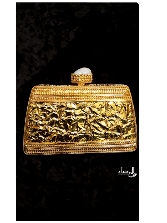 Red - Mother of Pearl Clutch