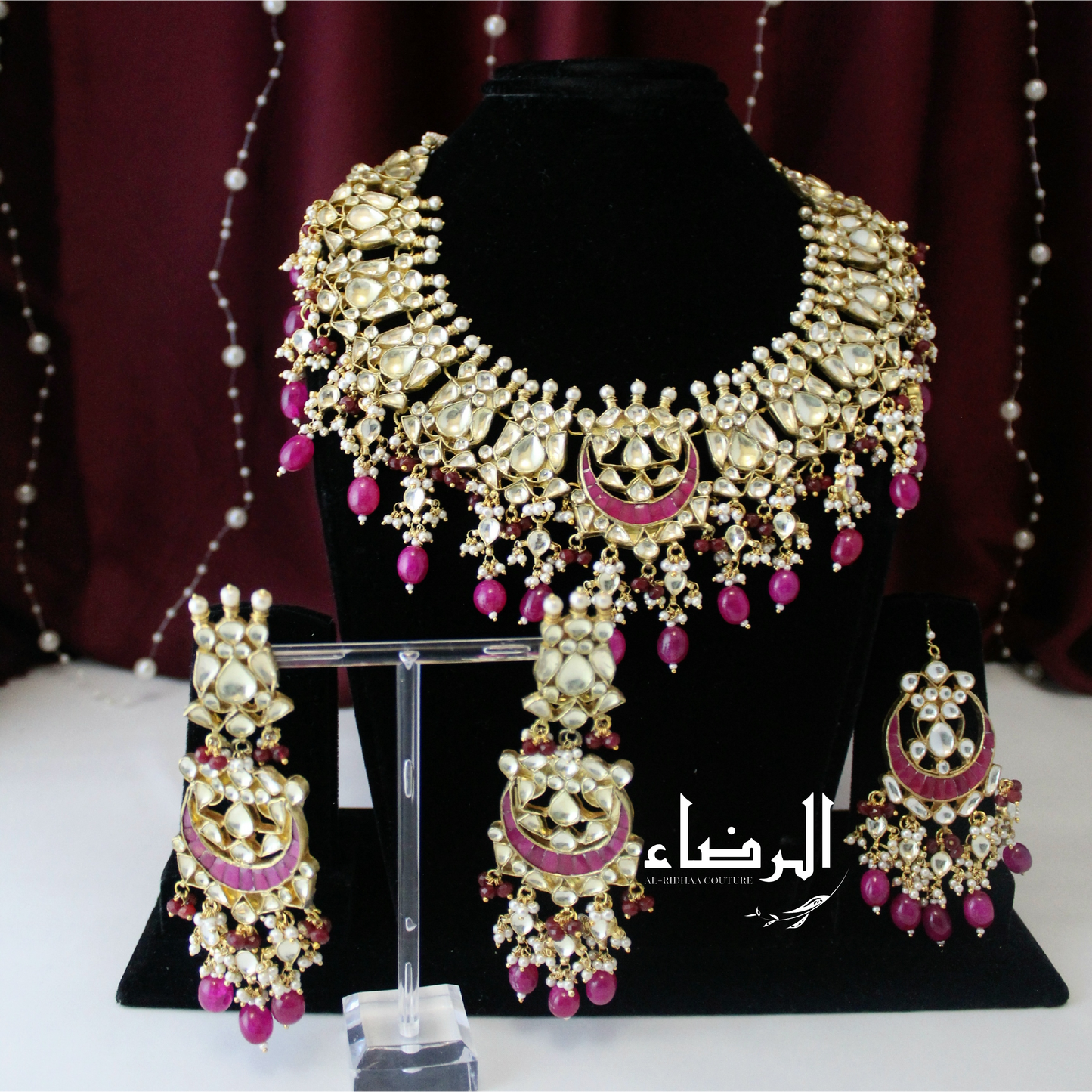 Saaimah - Pachi Kundan Set (Ruby)