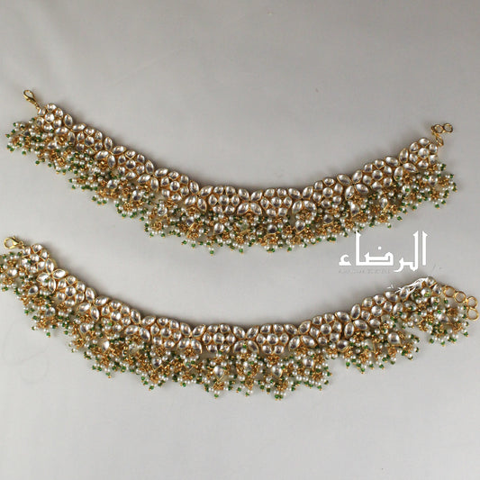 Johra - Pachi Kundan Anklets