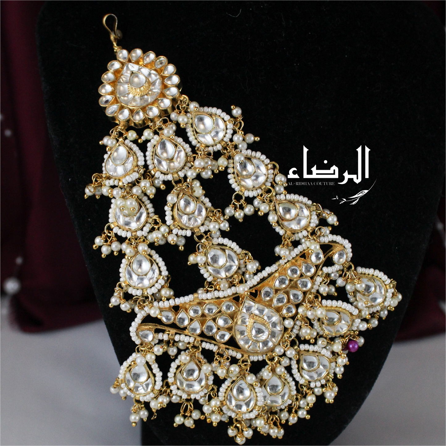 Jabeen - Pachi Kundan Jhoomar (white)