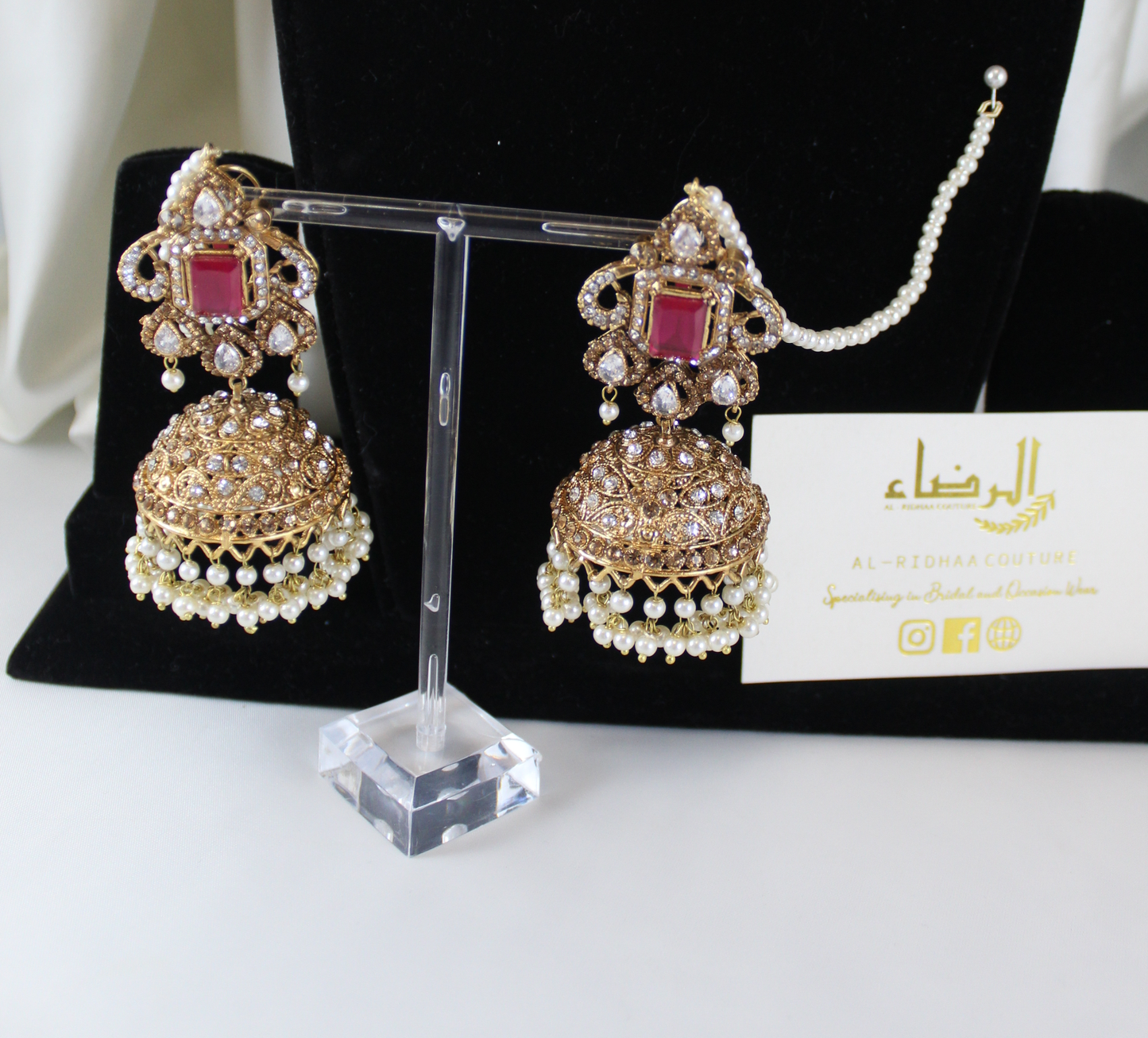 Leela -  Bridal Choker Set (Maroon)