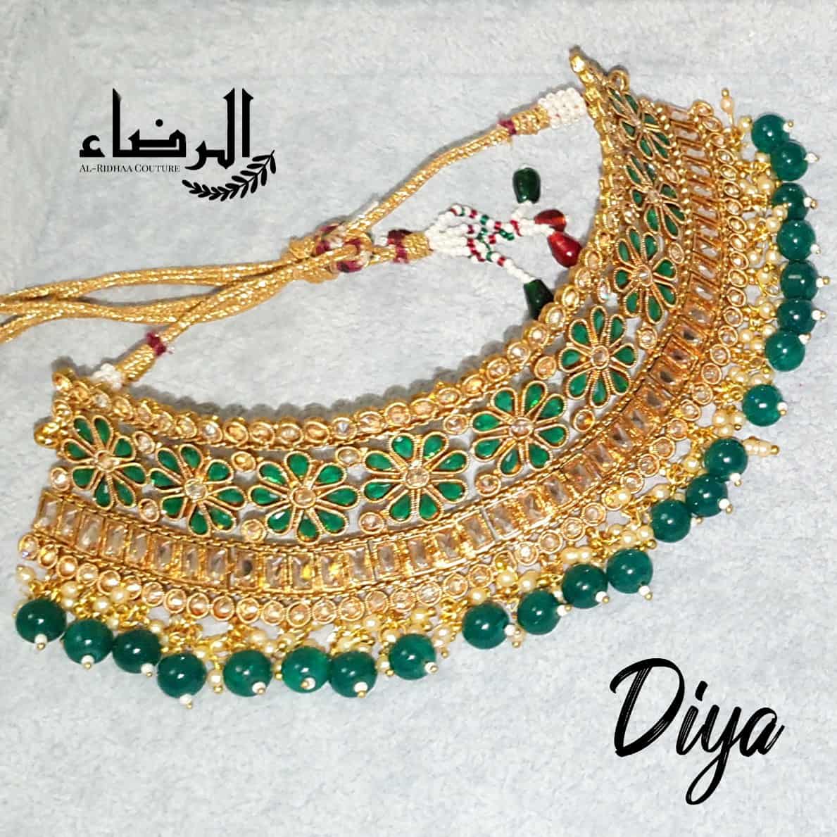 Diya - Green Necklace Set