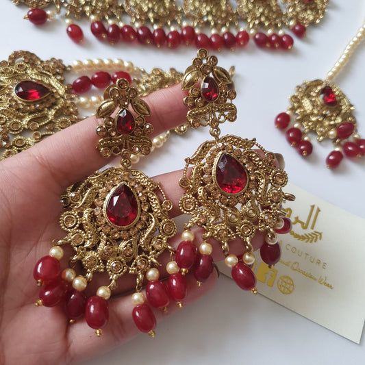 Saniya - Antique Gold Choker Set