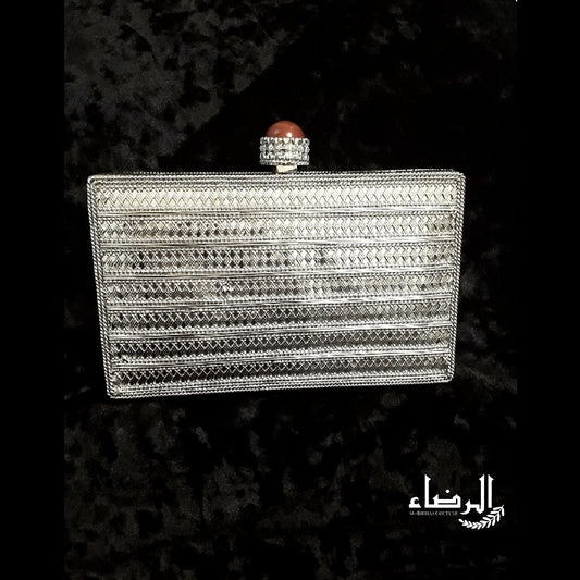 Mother of Pearl Clutch - Silver