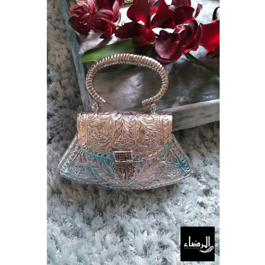 Sonam -  Silver Brass Clutch