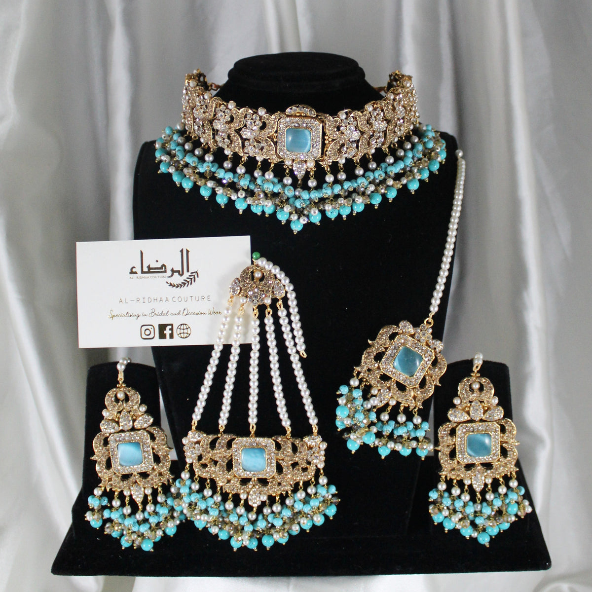 Fariha - Choker Set (Teal)