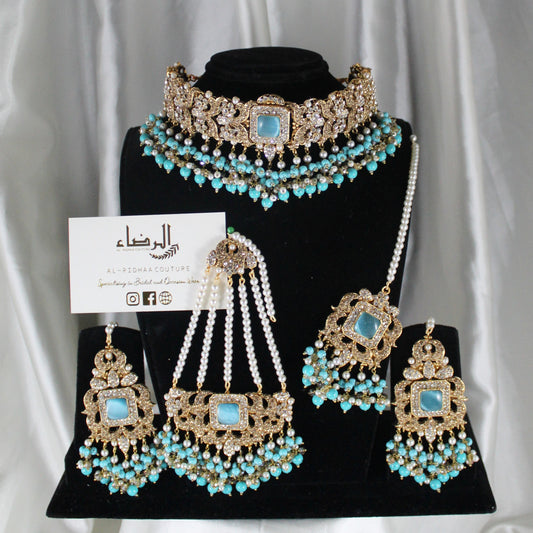 Fariha - Choker Set (Teal)
